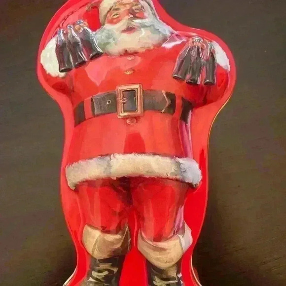 Coca Cola Vintage Santa Collectors Tin with two decks of cards NWT in BOX - Picture 11 of 14